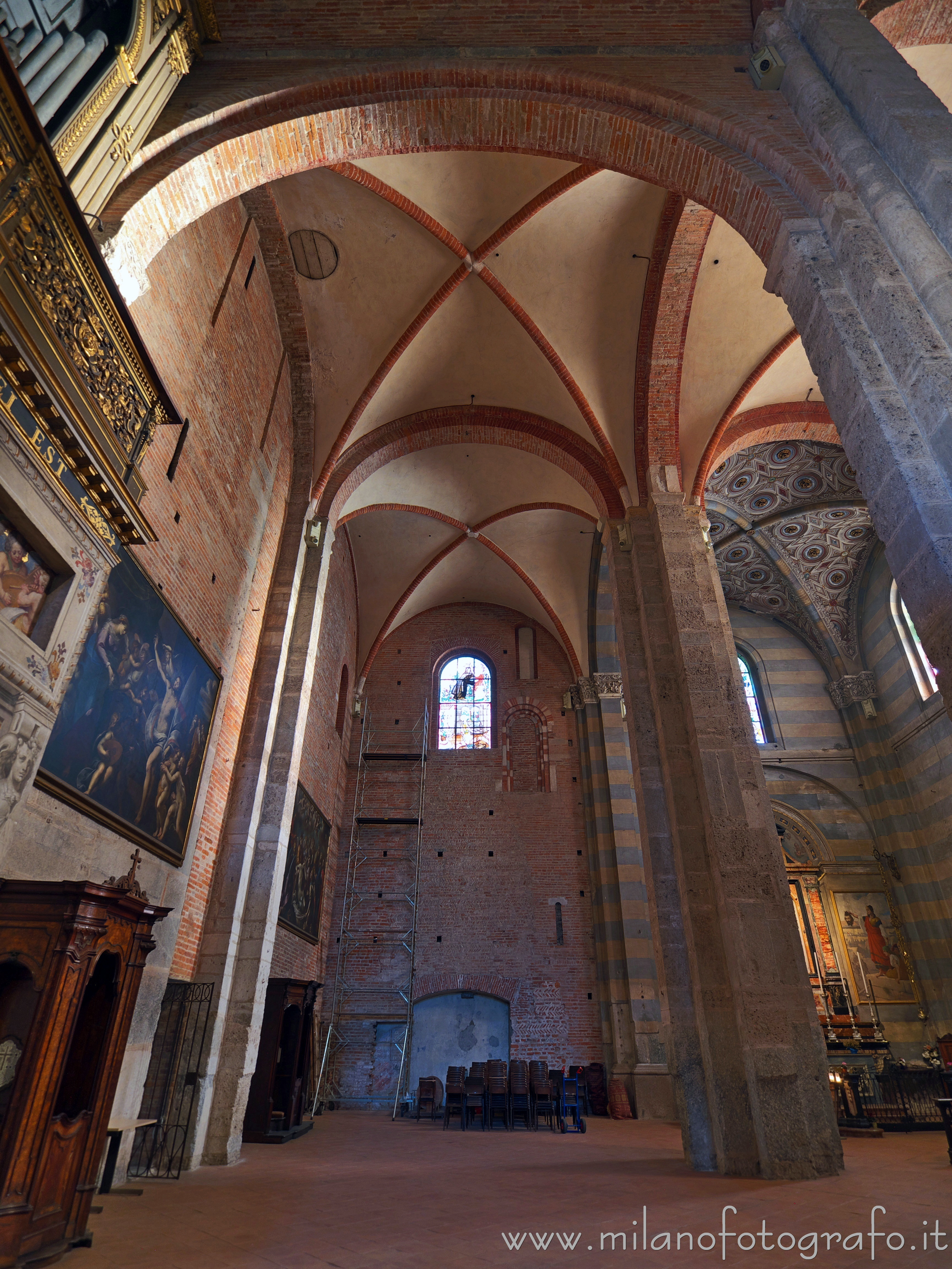 Milan (Italy) - Right arm of the transept of the Basilica of San Simpliciano